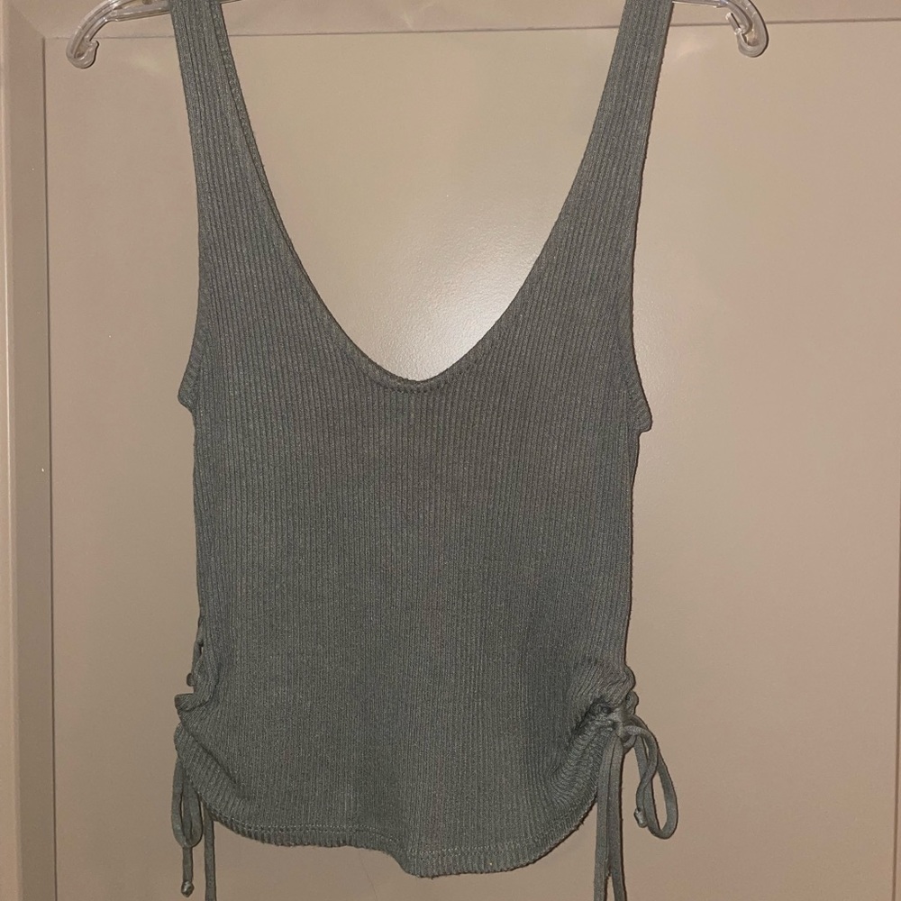 Urban Outfitters- ribbed tank - army green - size large